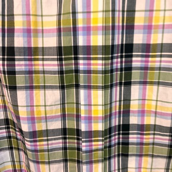 BOSS ORANGE Mens Madras Plaid Short Sleeve Button Down Shirt Medium - Picture 5 of 10